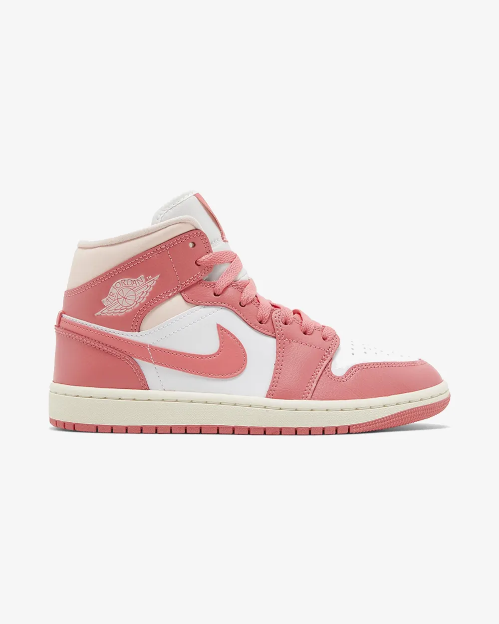 Retro-inspired Flexible Cushioning NIKE AIR JORDAN1 MID STRAWBERRIES AND CREAM WMNS