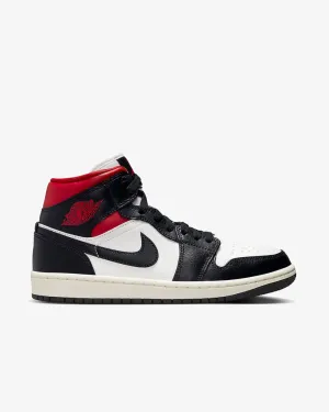 NIKE AIR JORDAN1 MID WMNS GYM RED PANDA Classy Touch Breathable Material