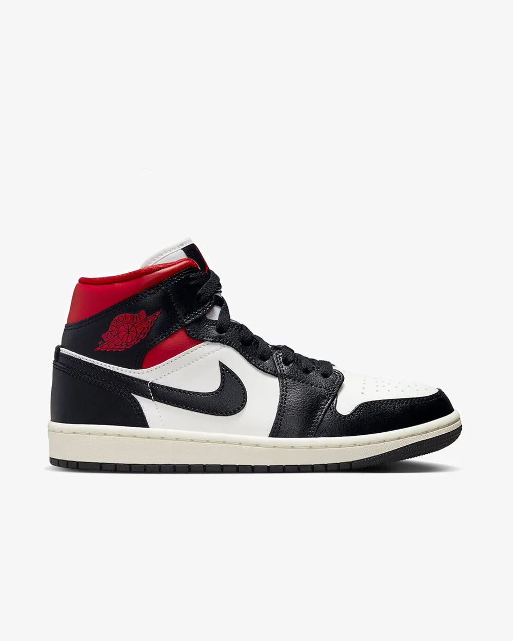 NIKE AIR JORDAN1 MID WMNS GYM RED PANDA Classy Touch Breathable Material