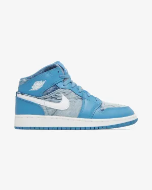 Trend-setting ease NIKE JORDAN1 MID GS WASHED DENIM