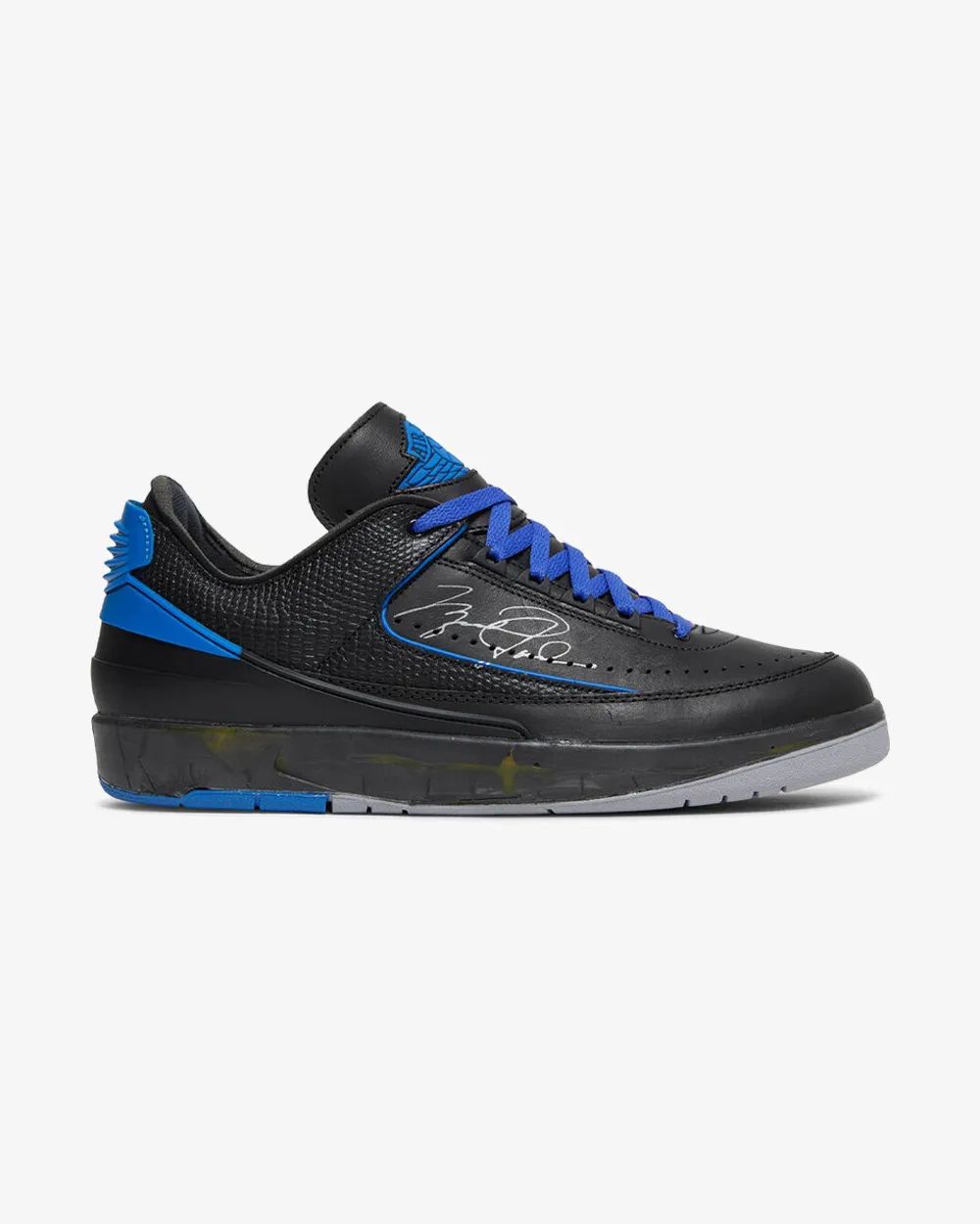 Custom Fit Fashion-Forward Look NIKE X OFF WHITE AIR JORDAN2 RETRO LOW SP BLACK ROYAL (NEW)