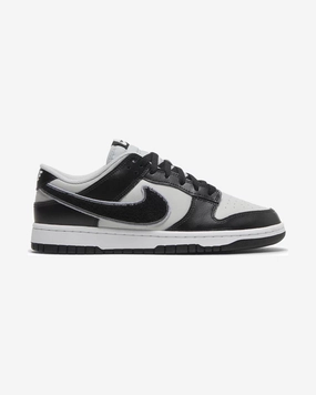 Seamless grip NIKE DUNK LOW CHENILLE SWOOSH BLACK GREY