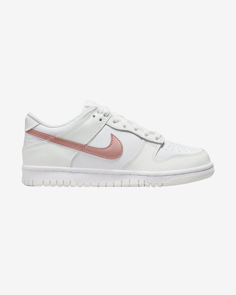 NIKE DUNK LOW WHITE METALLIC PINK GS Travel Essential Secure Sole