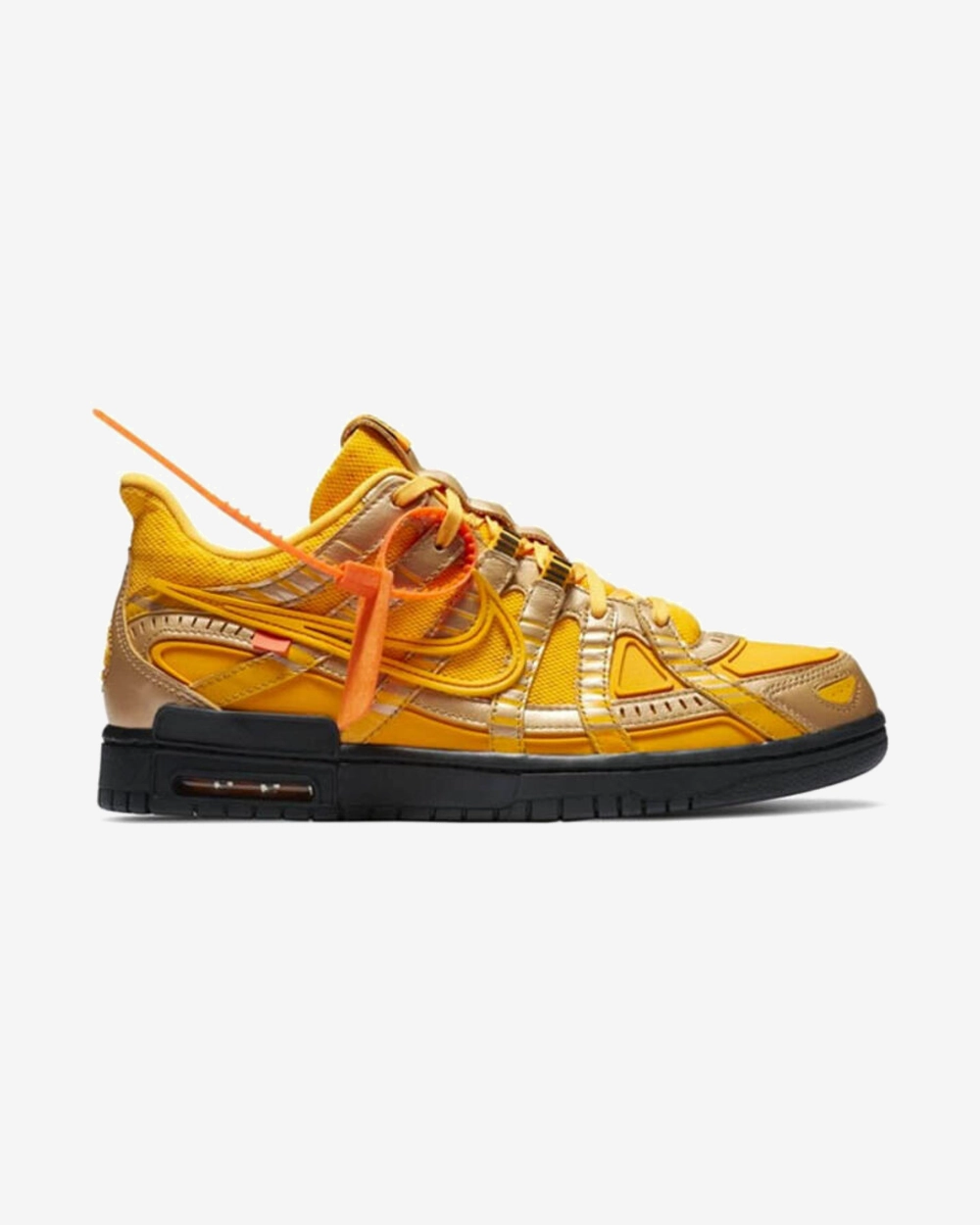 NIKE X OFF WHITE AIR RUBBER DUNK UNIVERSITY GOLD All-Day Cushioning