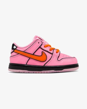 Rubber Sole Soft cushion NIKE X THE POWERPUFF GIRLS NIKE SB DUNK BLOSSOM PINK TODDLER (NEW)