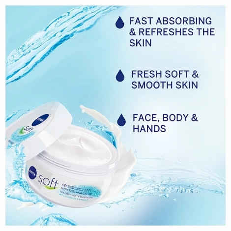 NIVEA Soft Moisturiser for Body, Face & Hands 200ml