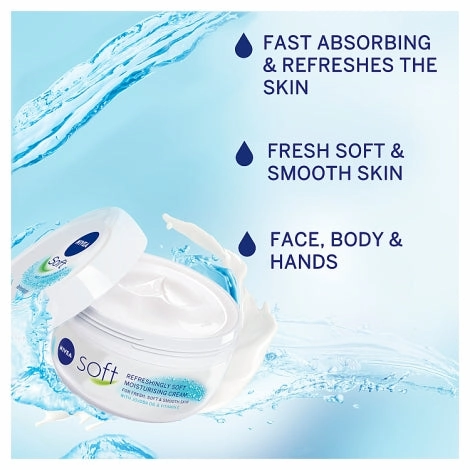 NIVEA Soft Moisturiser for Body, Face & Hands 200ml
