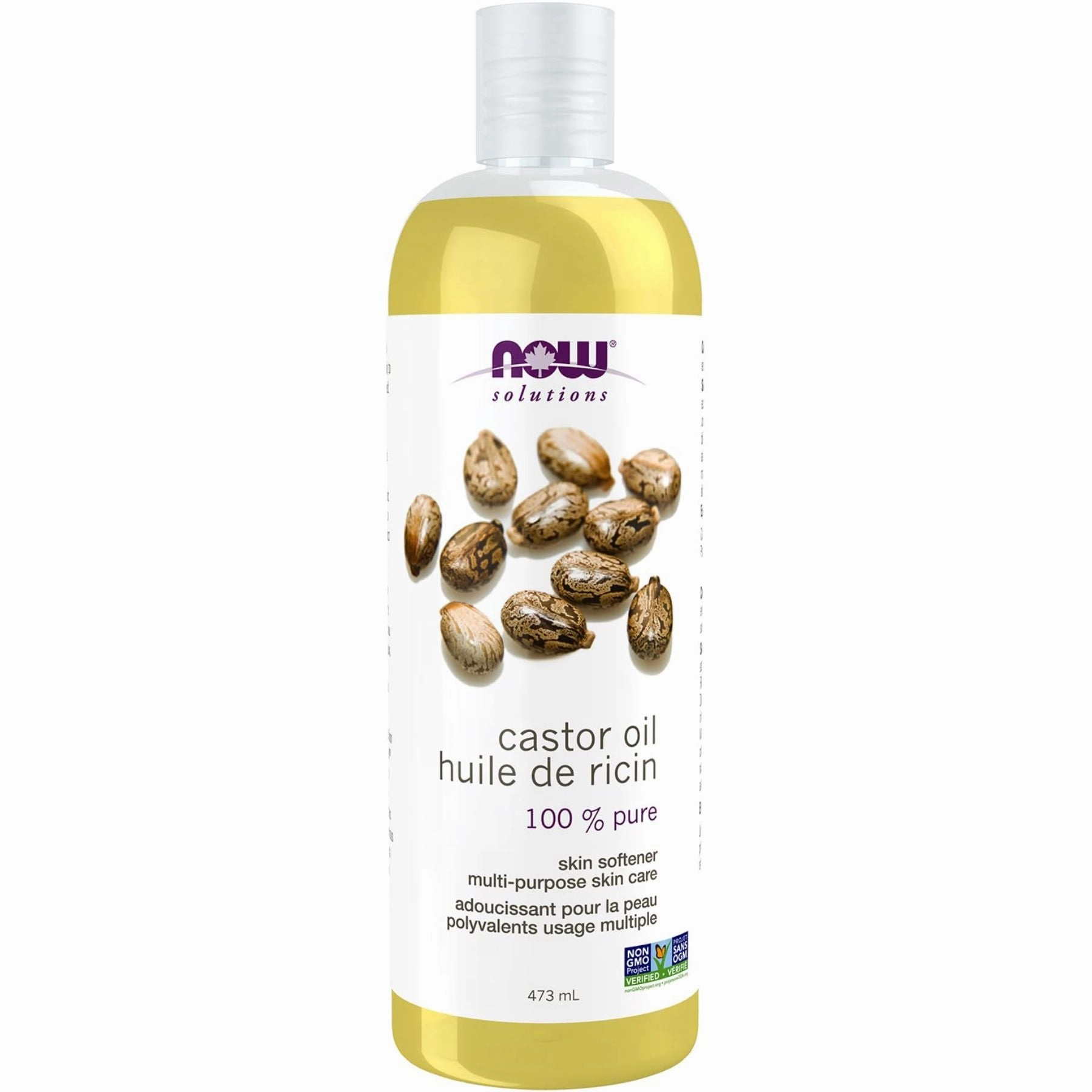 NOW 100% Pure Castor Oil 473mL