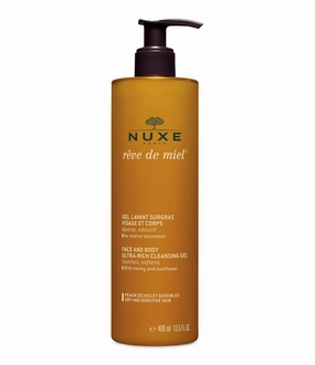 NUXE Rve de Miel Face and Body Ultra-Rich Cleansing Gel, 13.5 Fl oz