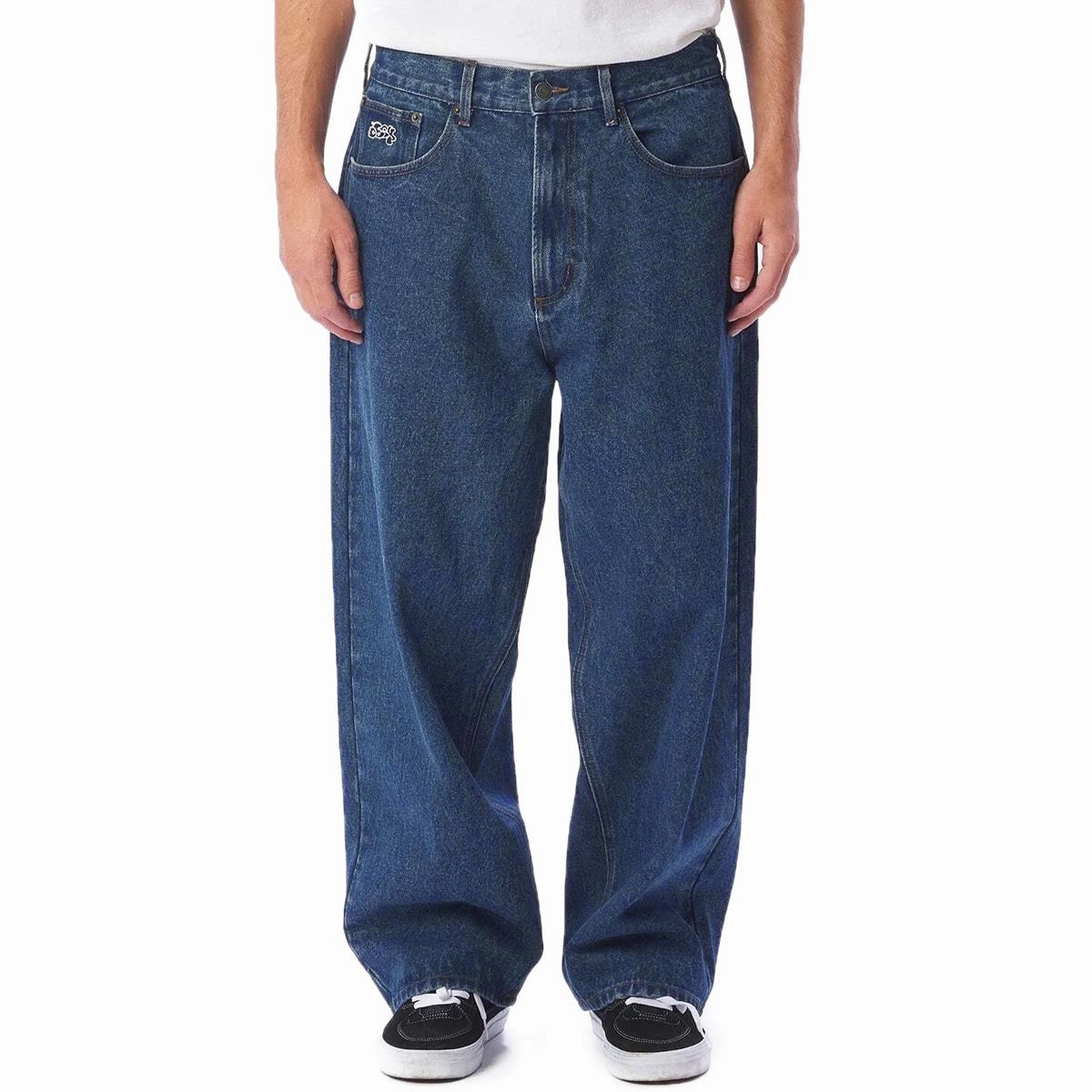 Obey Bigwig Baggy Denim Jeans - Stone Wash Indigo Hotel Amenities Courses