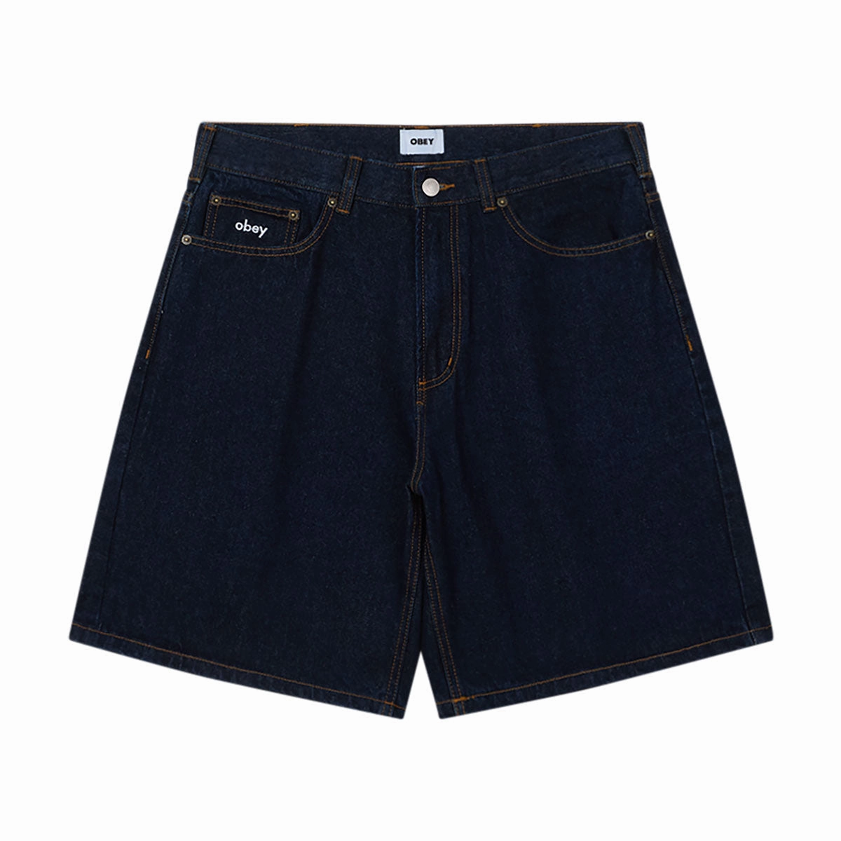 Obey Bigwig Baggy Denim Shorts - Rinse Indigo Hats Luggage