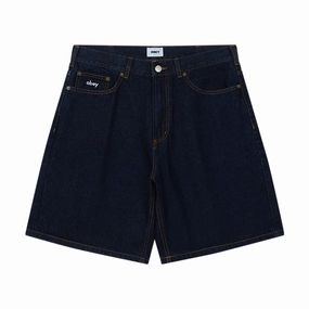 Obey Bigwig Baggy Denim Shorts - Rinse Indigo Hats Luggage