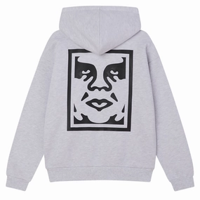 Obey Bold Icon Extra Heavy Hoodie - Ash Grey Video Game Accessories Football Cards