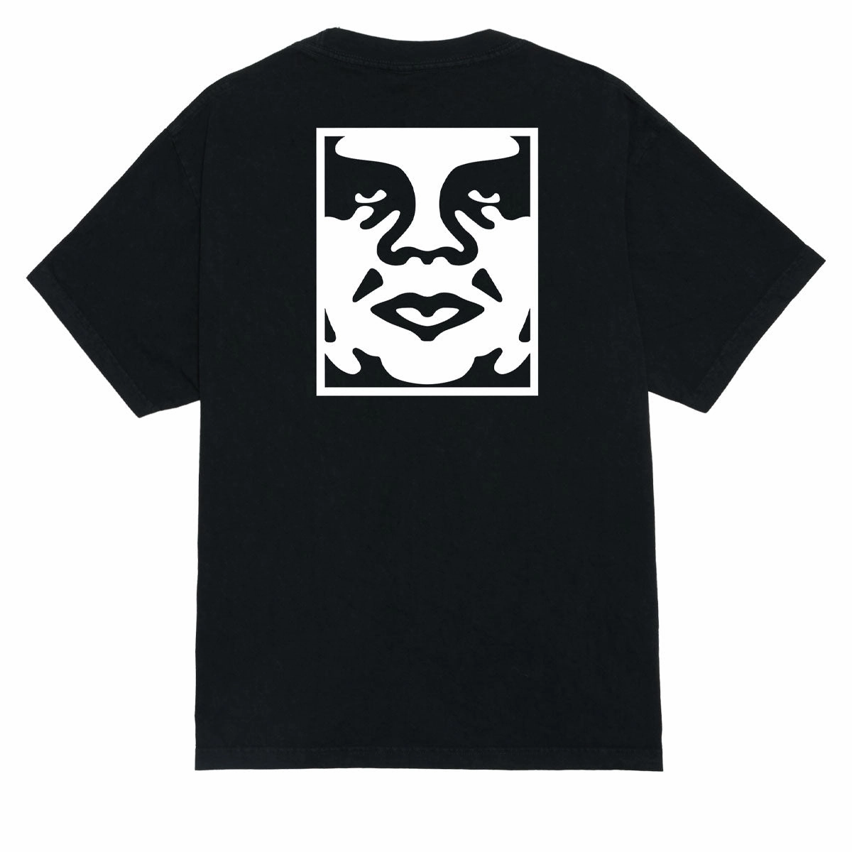 Obey Bold Icon Face T-Shirt - Pigment True Vintage Black Aviation Building Materials