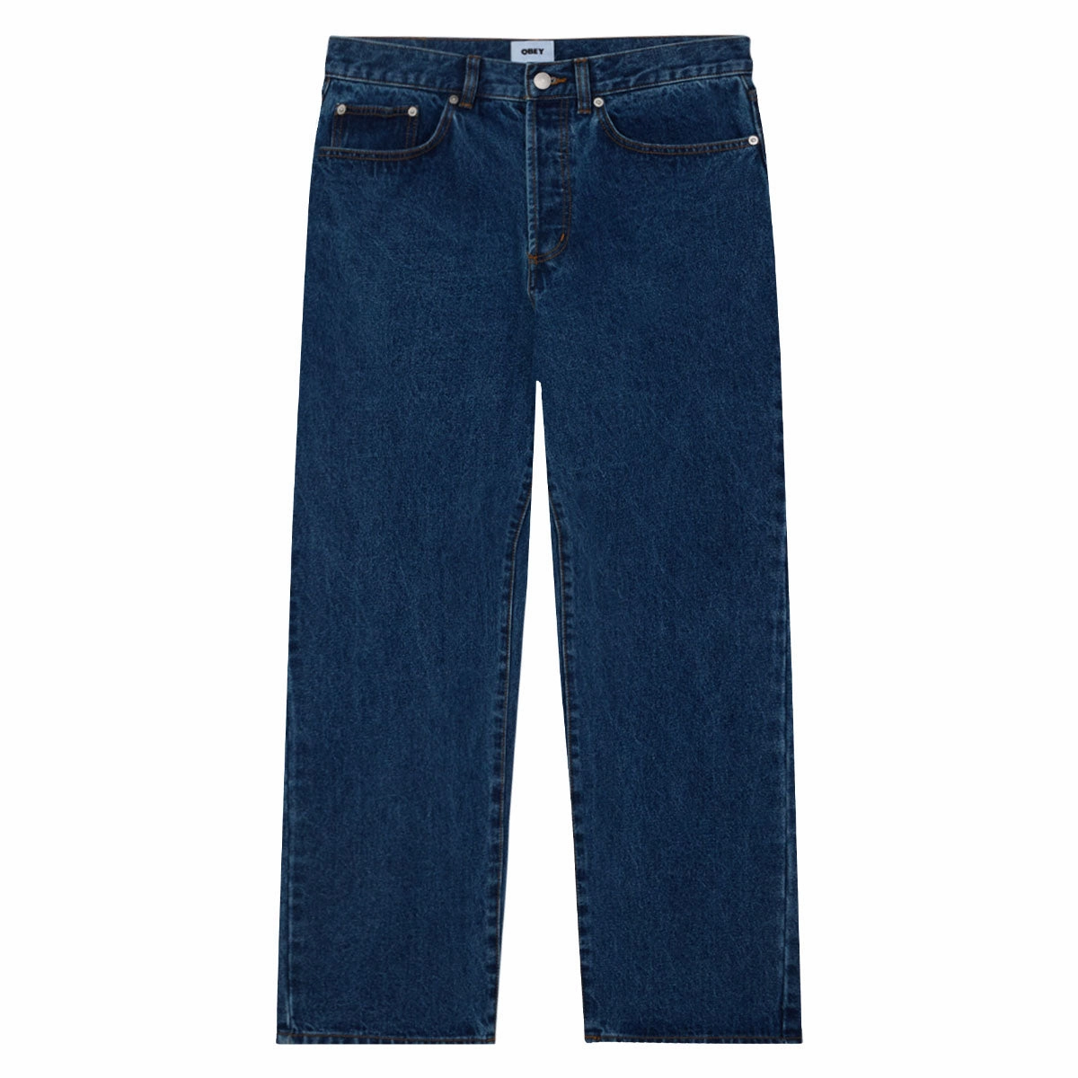 Obey Classic Baggy Denim Jeans - Stone Wash Indigo Envelopes Video Editing
