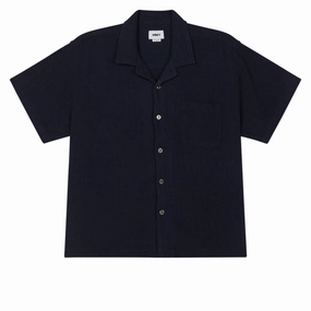 Obey Curtis Woven Shirt - Navy Soil Steering Wheel Covers