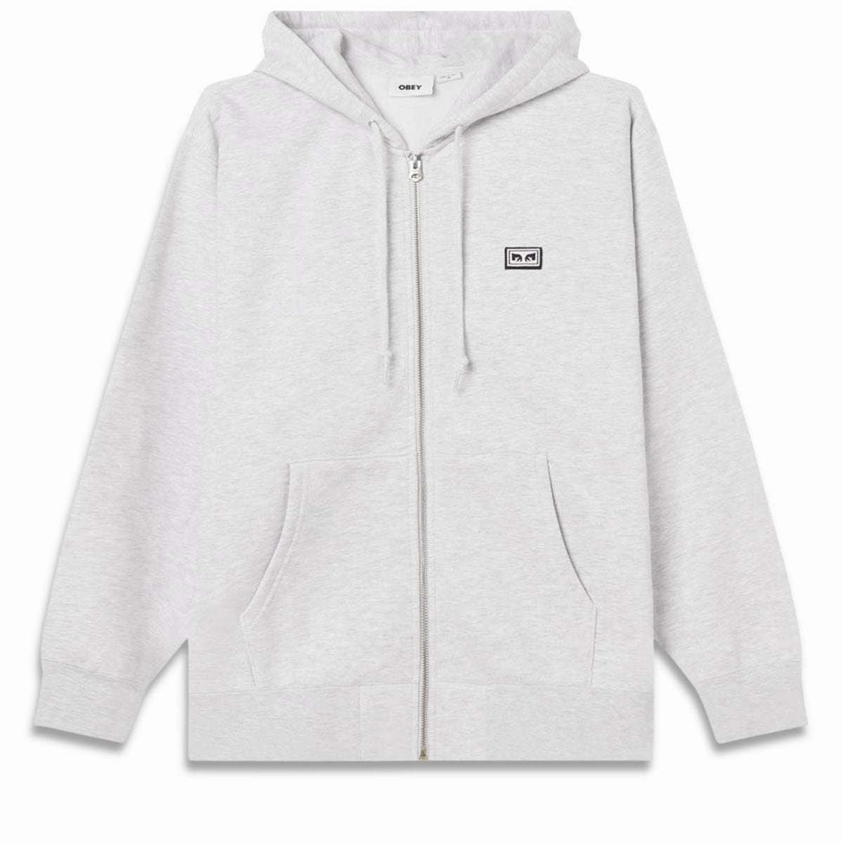 Obey Established Works Eyes Zip Hoodie - Ash Grey Smartwatches Makeup Removers