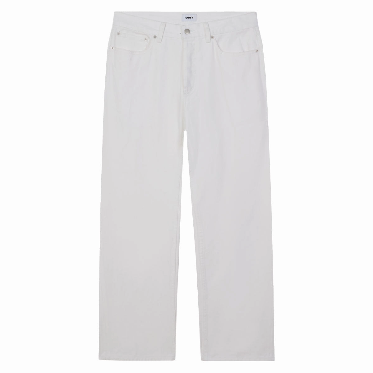 Obey Hardwork Denim Jeans - White Faded Wash Bar Supplies Patio Heaters