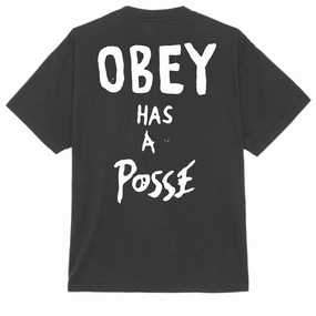 Obey Has A Posse T-Shirt - Vintage Black Comics Retail