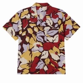 Obey Maxwell Woven Shirt - Chocolate Multi Diving Boards Boxes