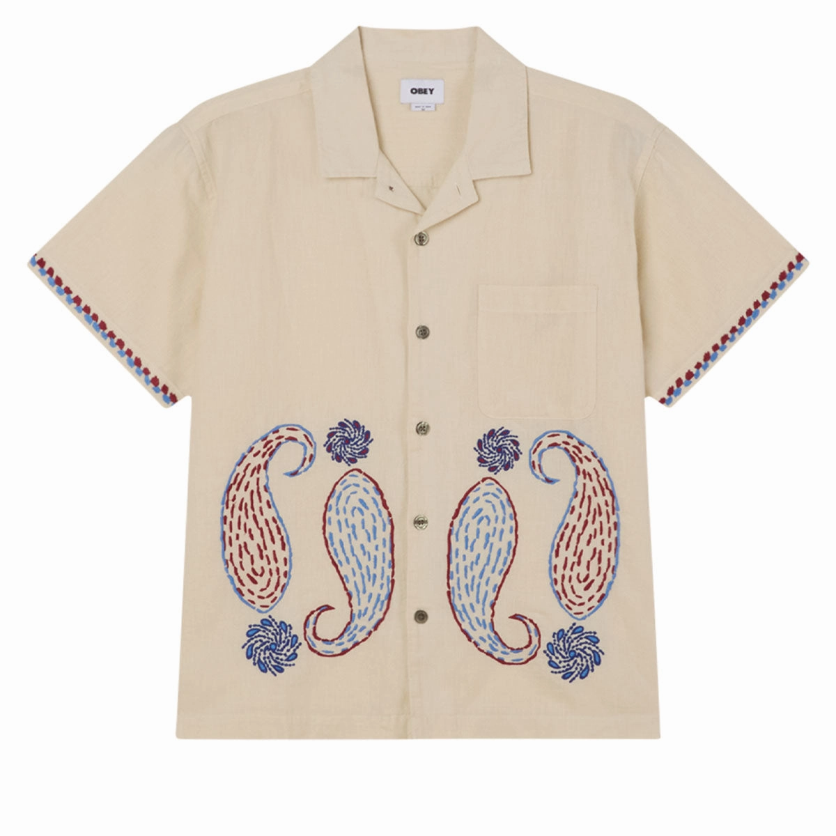 Obey Quentin Woven Shirt - Birch Multi Personalized TV Shows