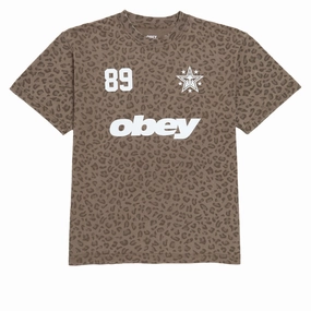 Obey Rewind T-Shirt - Vintage Leopard Pet Beds Laptop Bags