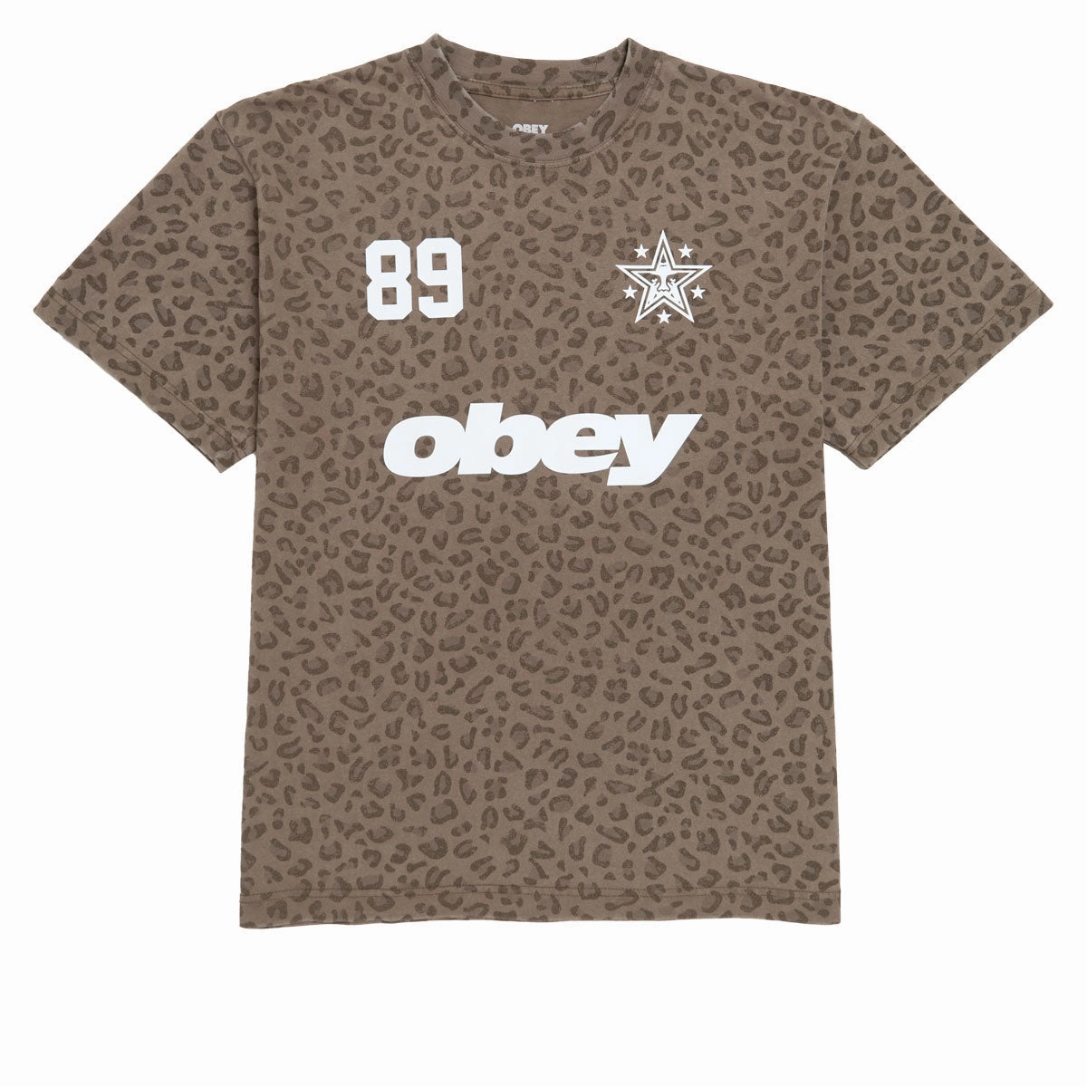 Obey Rewind T-Shirt - Vintage Leopard Pet Beds Laptop Bags