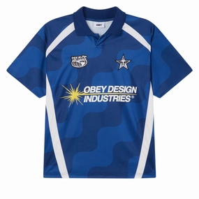 Obey Soccer Jersey - Blue Multi Shipping Supplies Exercise Equipment