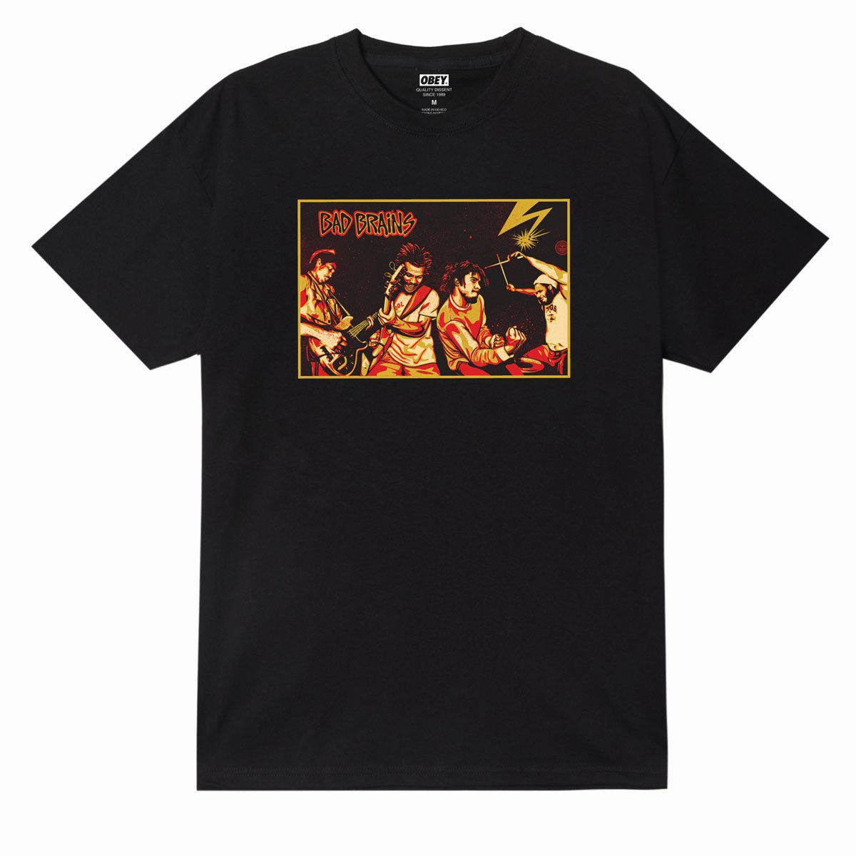 Obey x Bad Brains Fearless Vampire Killers T-Shirt - Black Auto Accessories Packaging Materials