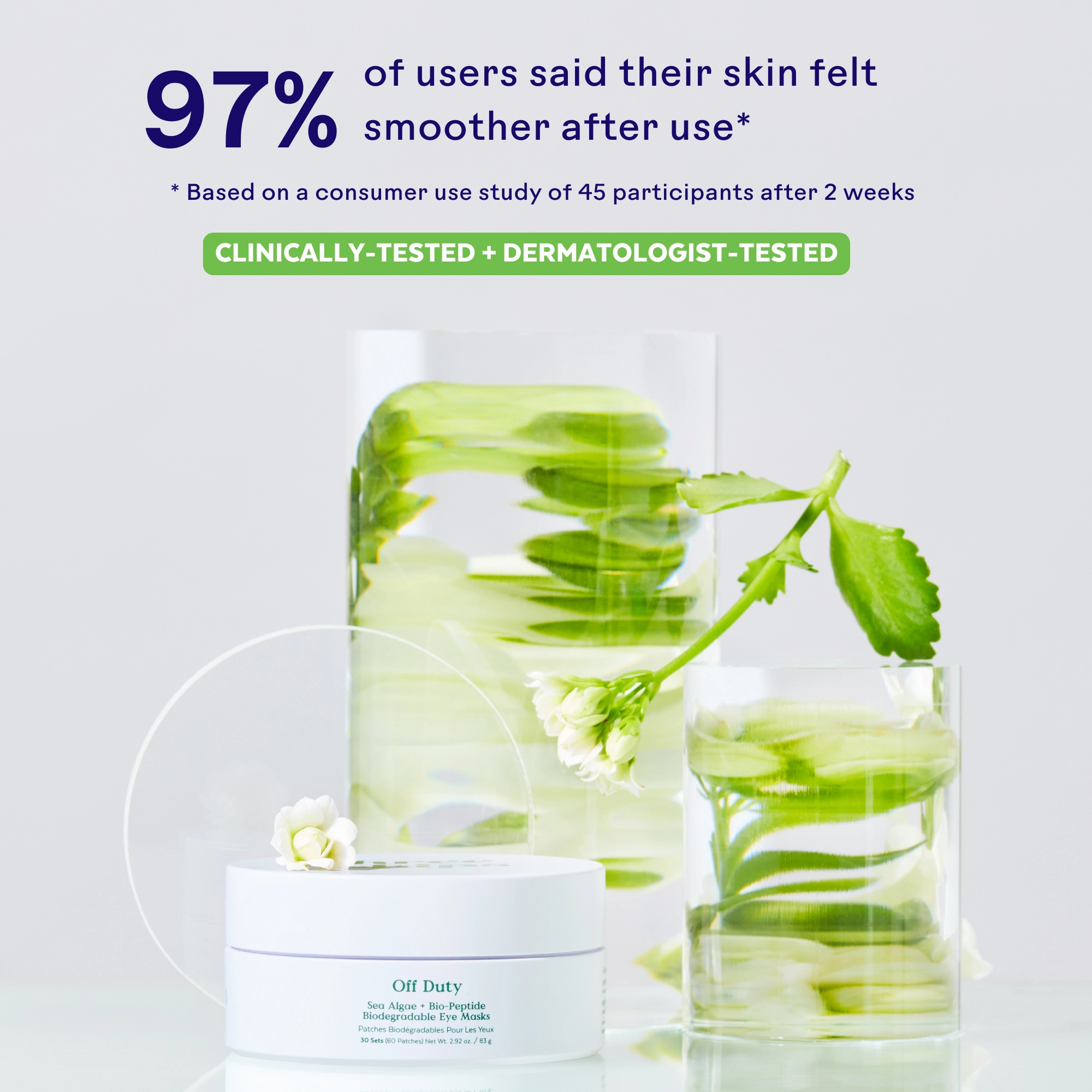 OffDuty? Sea Algae   Bio-Peptide Smoothing Biodegradable Eye Mask - Single