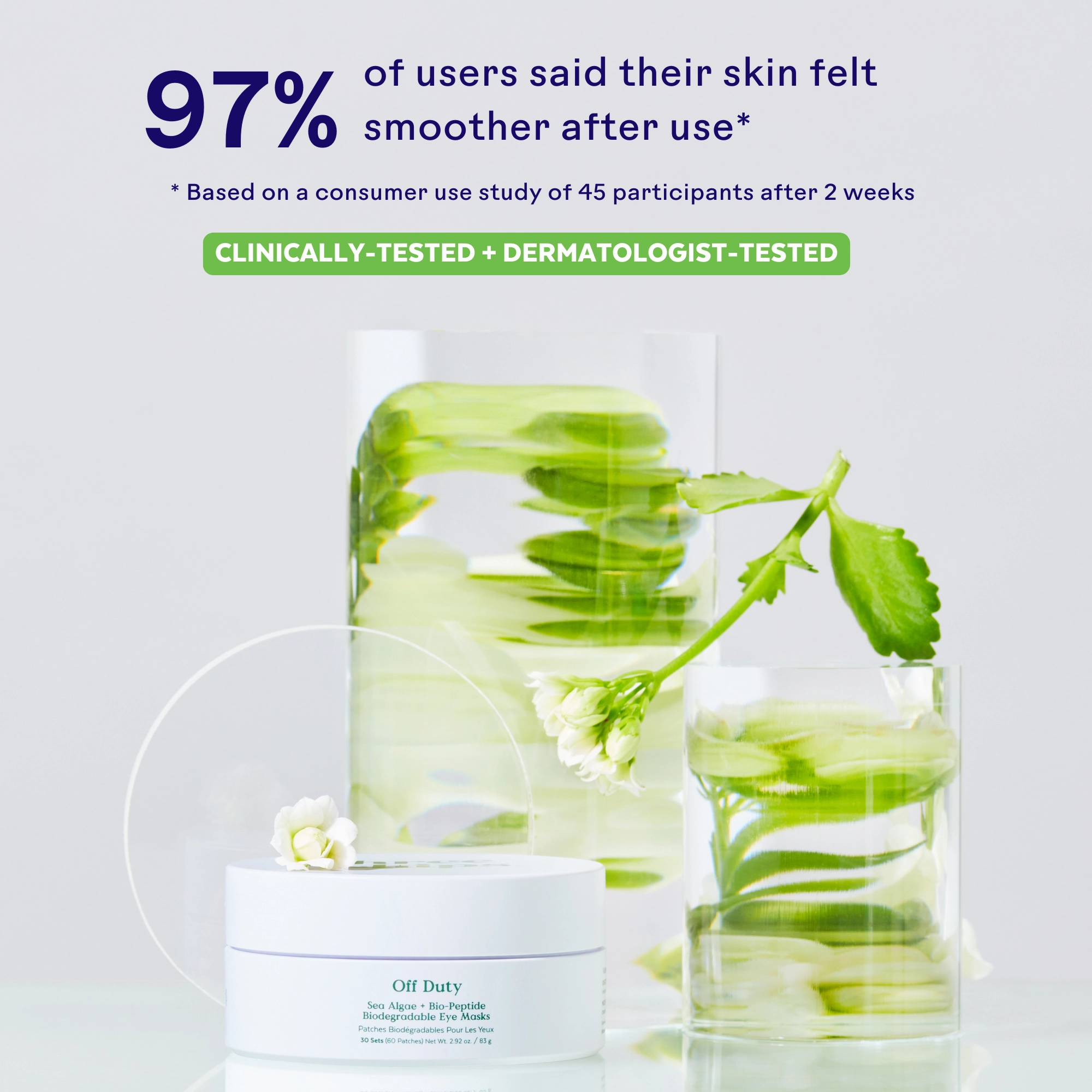 OffDuty? Sea Algae   Bio-Peptide Smoothing Biodegradable Eye Masks