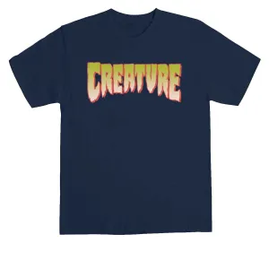 Office Equipment Creature Logo T-Shirt - Navy/Pale Green Envelopes