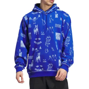 Office Software Adidas Dill Print Hoodie - Royal Blue/White Toys