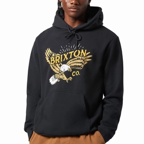 Office Equipment Brixton Keeler Hoodie - Black Celebrity Items