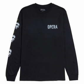 Opera Fire Mask Long Sleeve T-Shirt - Black Sports Teams Toys