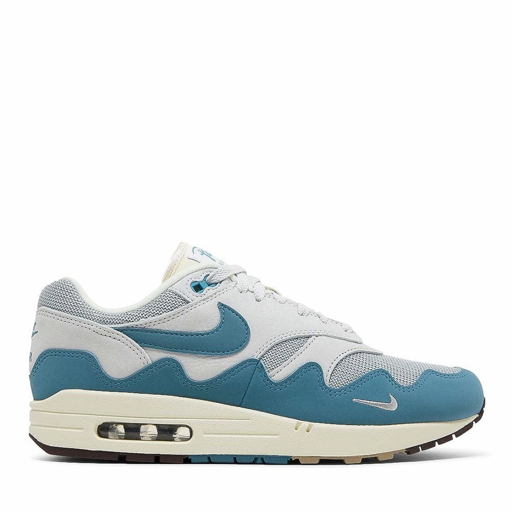 NIKE AIR MAX1 X PATTA WAVES NOISE AQUA (WITH BRACELET) - Slim performance High Fit
