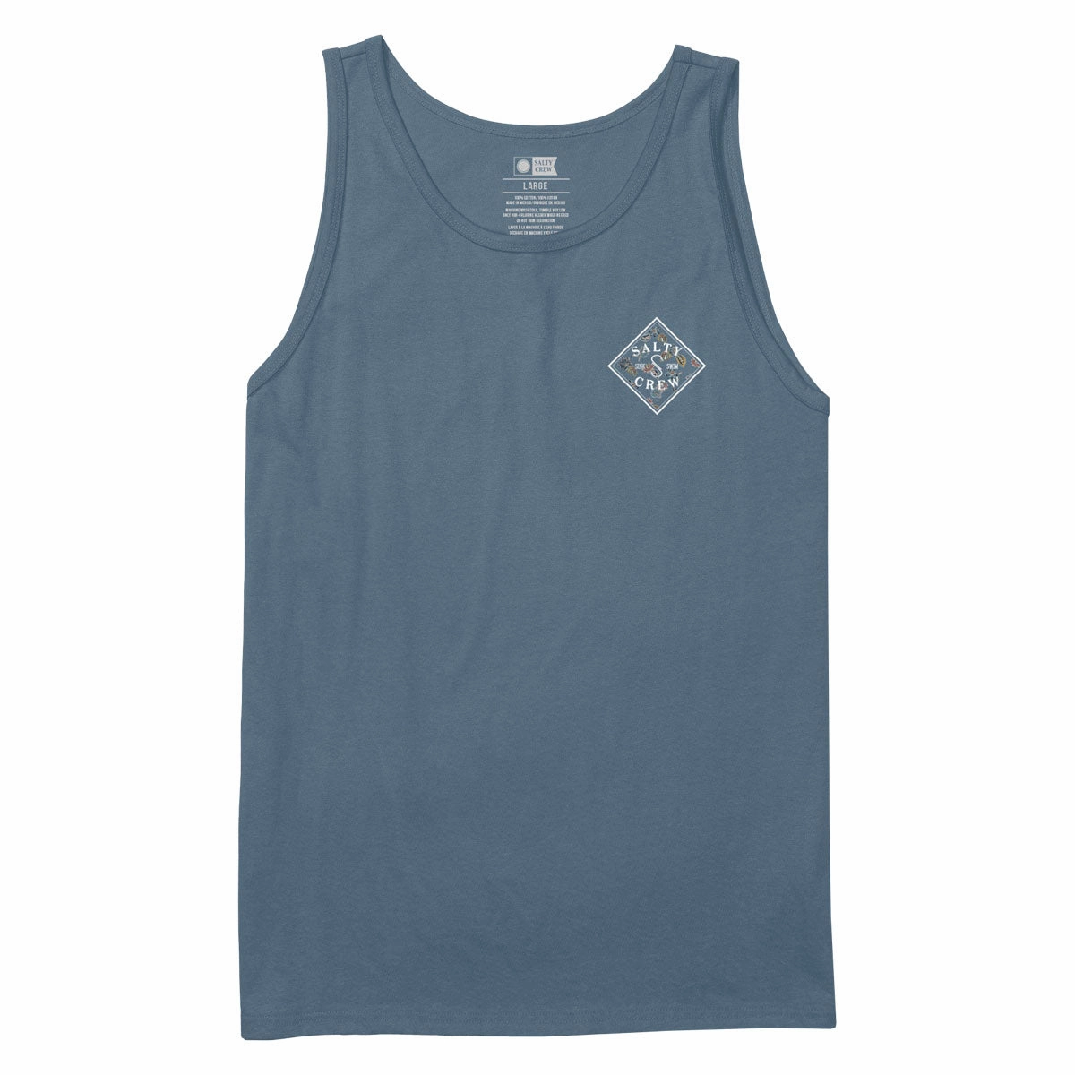 Organic Food Salty Crew Tippet Fill Tank Top - Slate Travel Guides