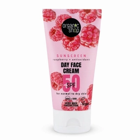 Organic Shop Sunscreen Day Face Cream SPF50 Normal to Dry Skin