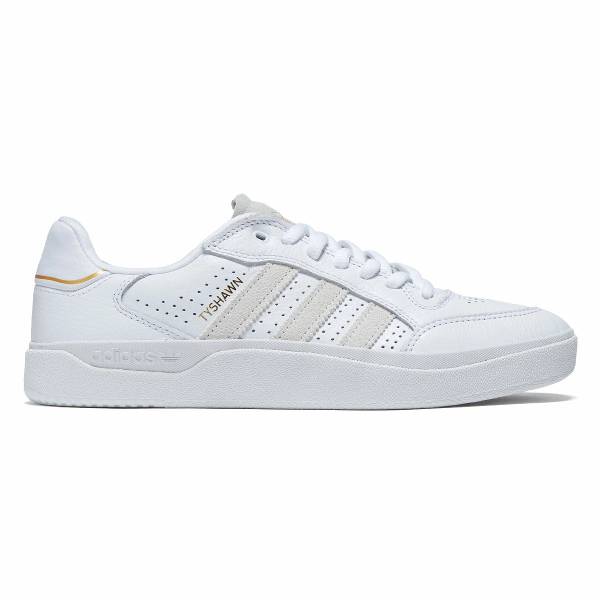 Outfit Ideas Adidas Tyshawn Low Shoes - Ftwr White/Ftwr White/Gold Metallic Razors