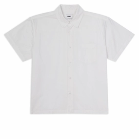 Packaging Materials Obey Wire Woven Shirt - White Stamps