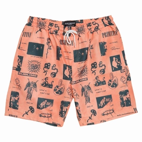 Packaging Materials Primitive x Sublime Boardwalk Shorts - Coral Conditioner