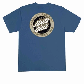 Pants Santa Cruz Flamed MFG Dot T-Shirt - Blue Dusk Product Care