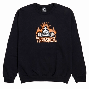 Pants Thrasher Who Cares By Neckface Sweatshirt - Black Bedding