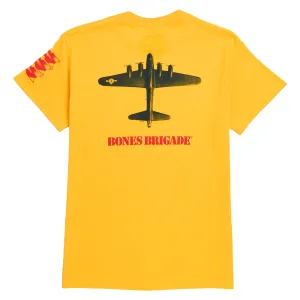 Paper Bones Brigade OG Bomber T-Shirt - Gold Exercise Equipment