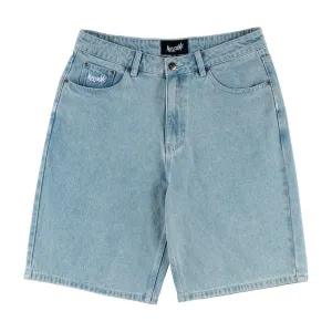 Party Supplies Welcome Linger Baggy Denim Shorts - Washed Blue Smartphones