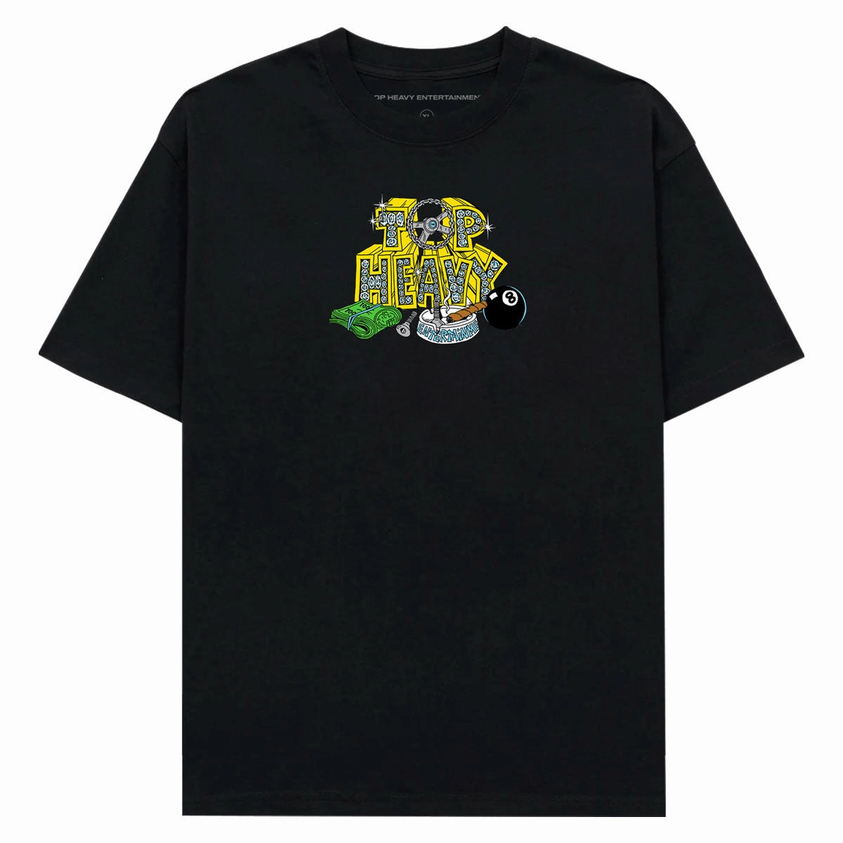 Party Favors Top Heavy Payday T-Shirt - Black Lace Trim