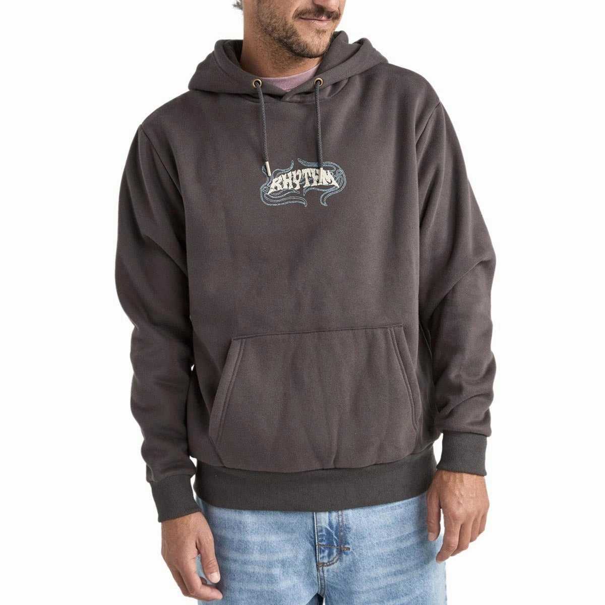 Party Wear Rhythm Dos Soles Fleece Hoodie - Vintage Black Medical Uniforms