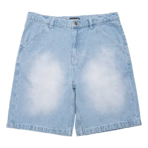 Passport Workers Club Shorts - Faded Wash Light Indigo Tape Year-Round Basics