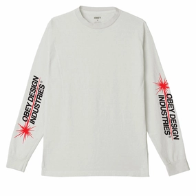 Patio Heaters Obey Design Industries Long Sleeve T-Shirt - Pigment Vintage White Collectible Cards