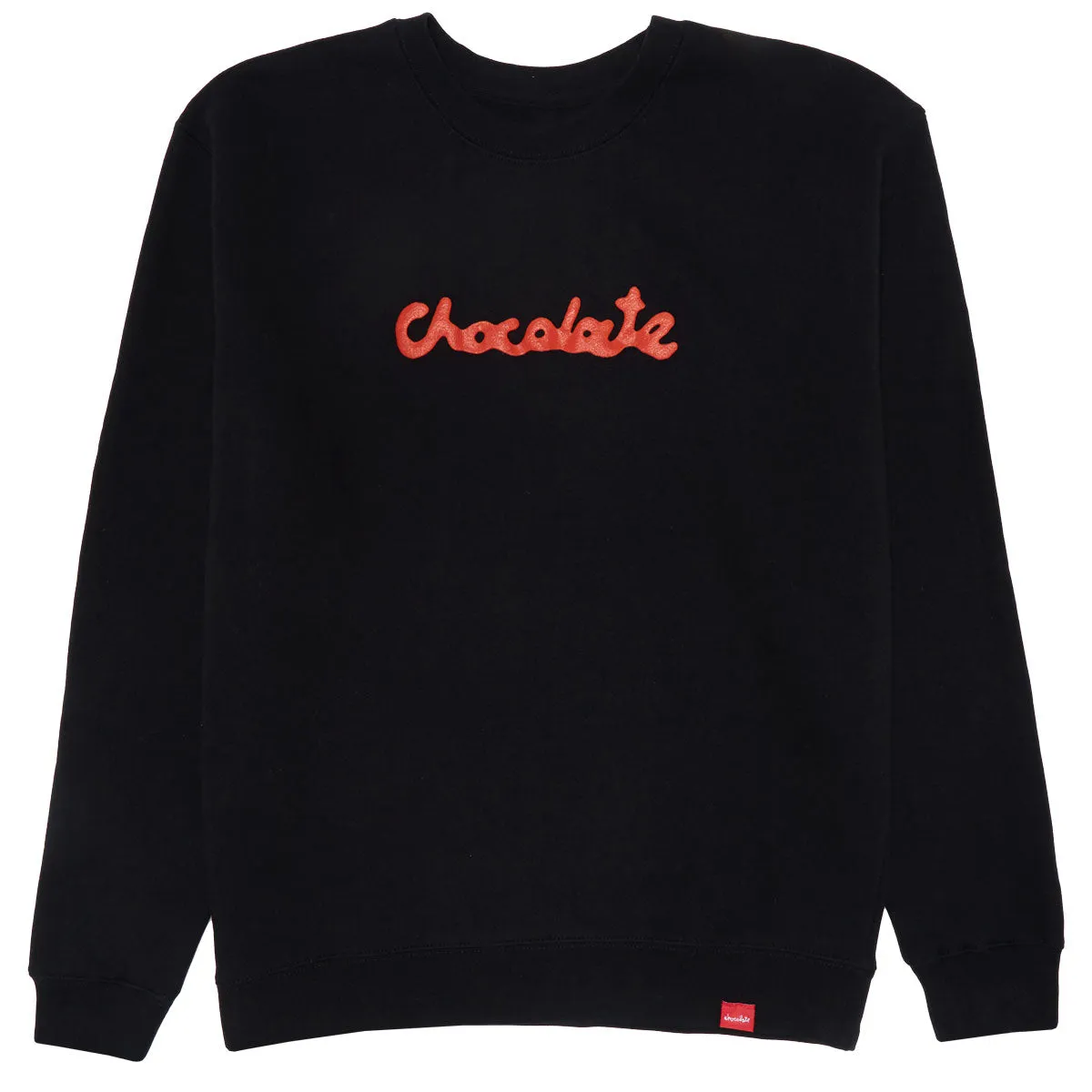 Patterned Clothing Chocolate Drip Script Crewneck Sweatshirt - Black Party Favors